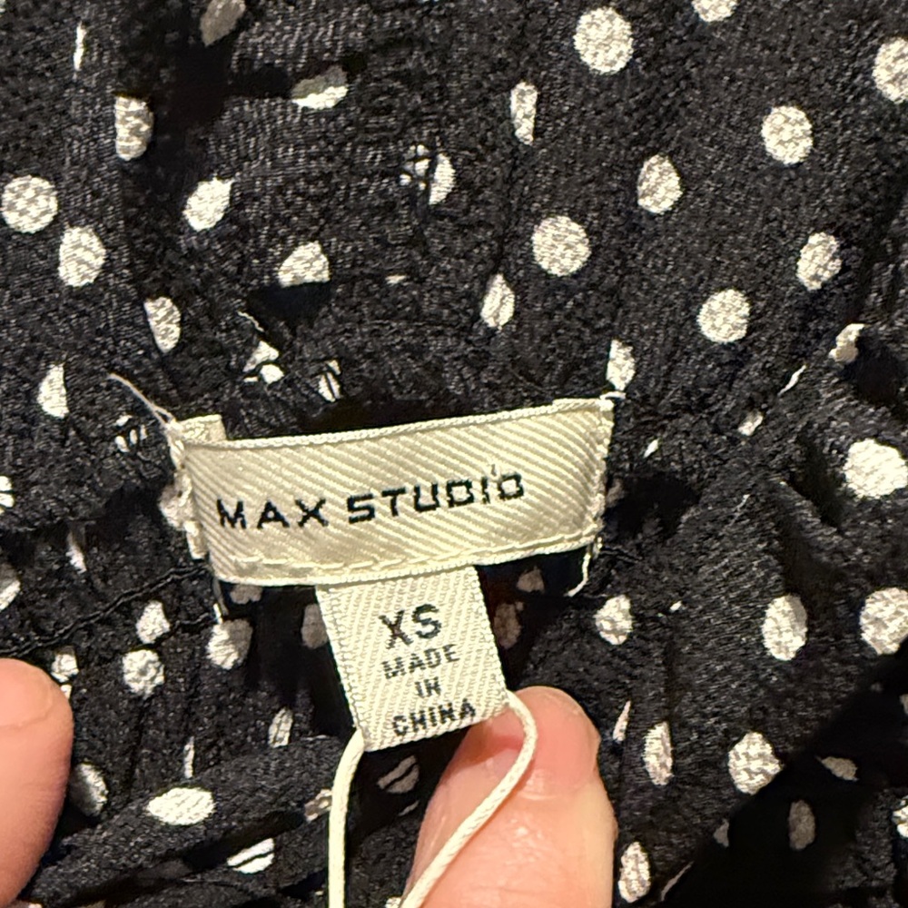 Max Studio Black and White Ruffled Jumpsuit - Picture 4 of 6